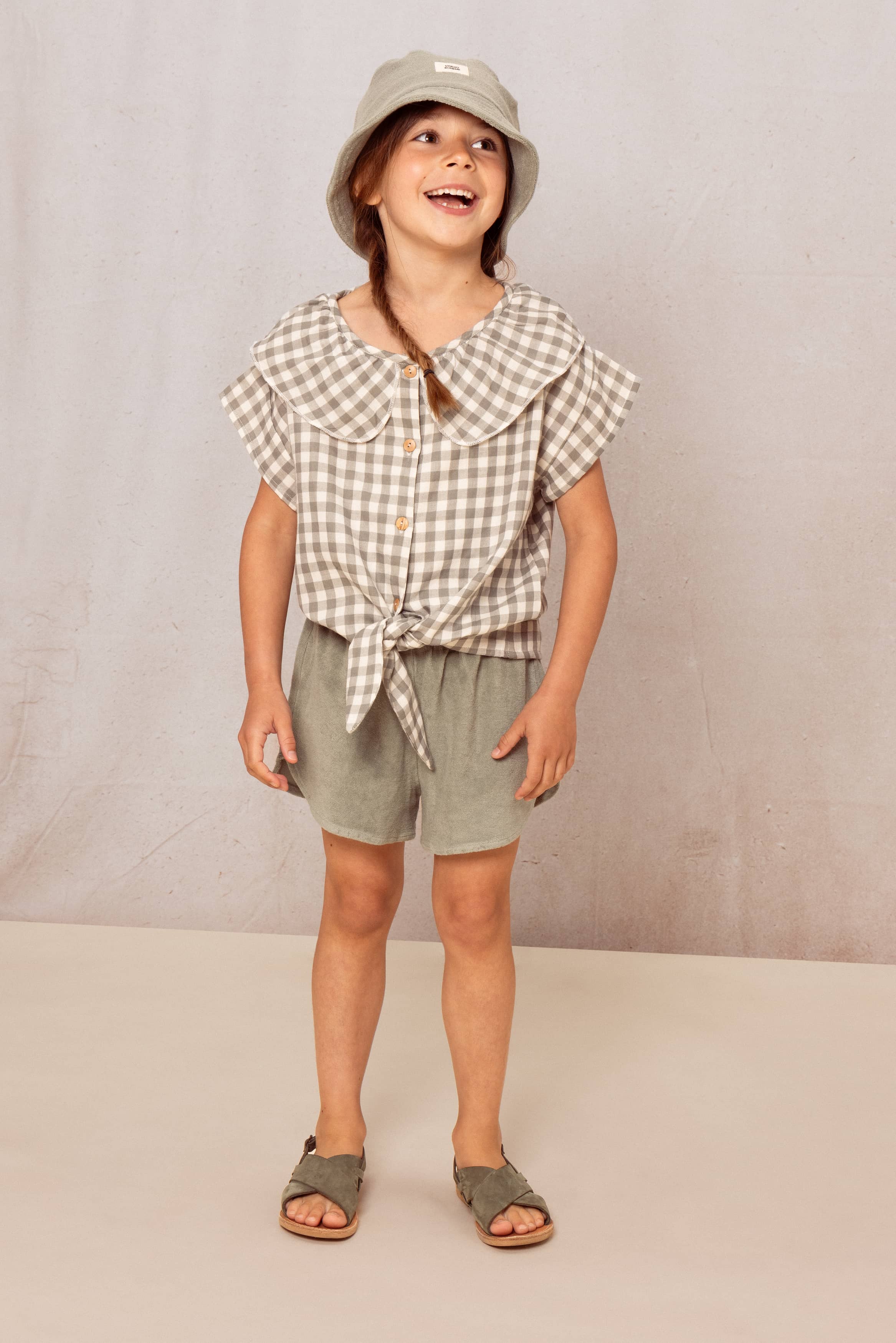 Coco Blouse - Verdigris Gingham