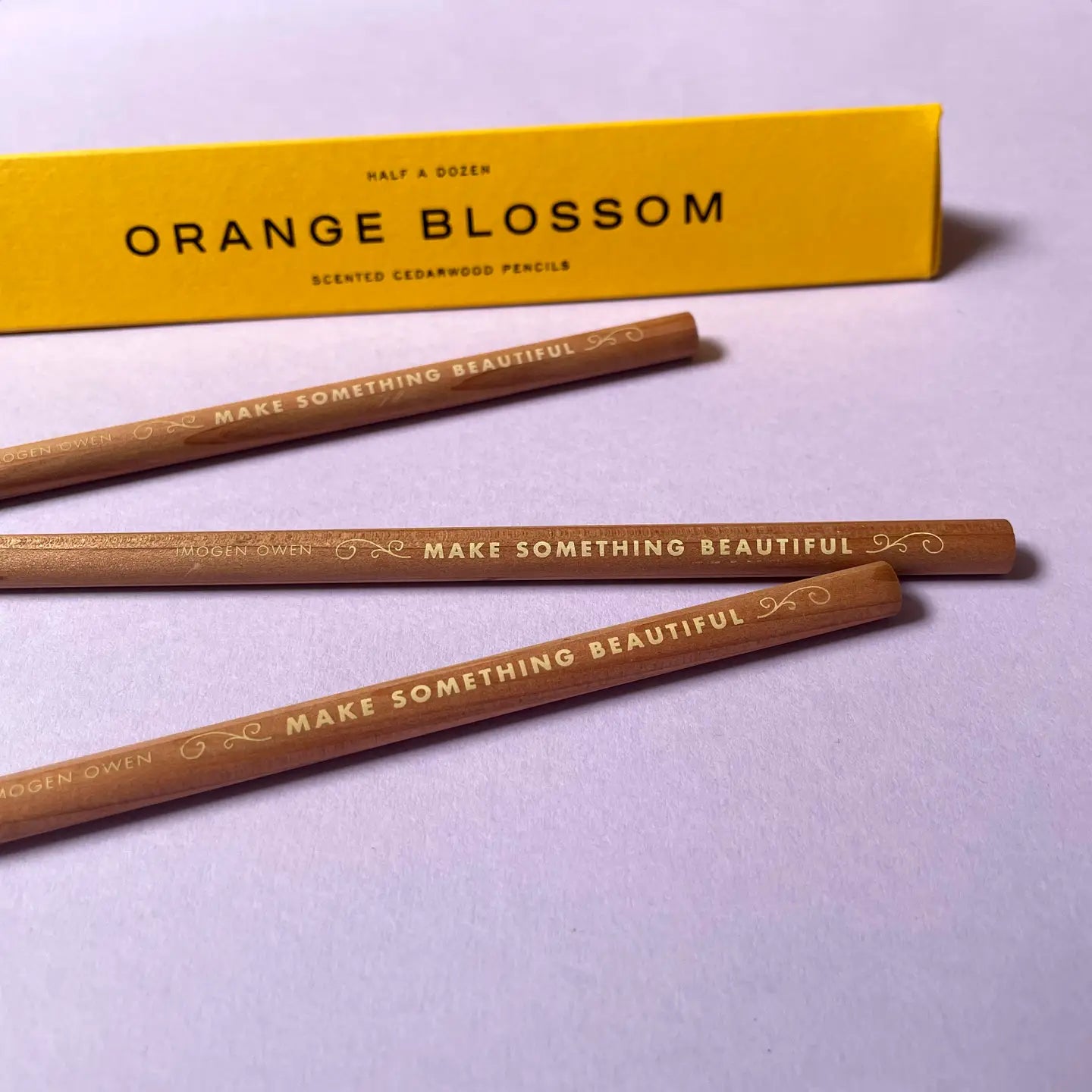 Scented Cedarwood Pencil Set – Orange Blossom