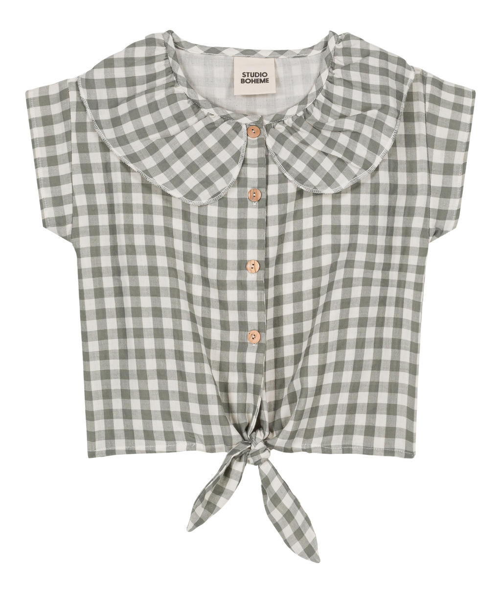 Coco Blouse - Verdigris Gingham