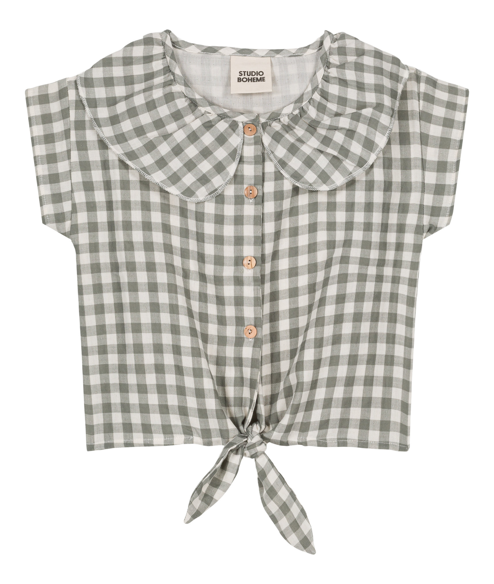 Coco Blouse - Verdigris Gingham