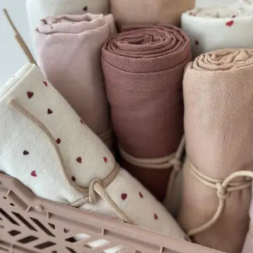 Heart Muslin Swaddle Cloth
