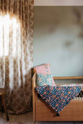 Antoinette Plaid Coverlet - blue/orange
