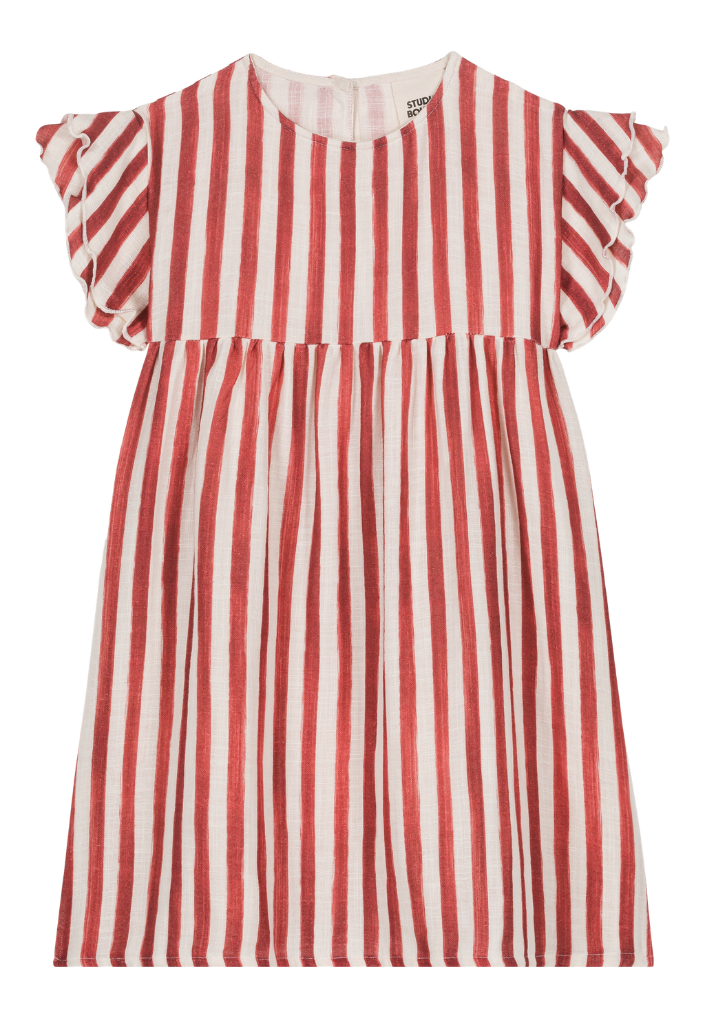 Cousine Dress – Brick Red Stripe