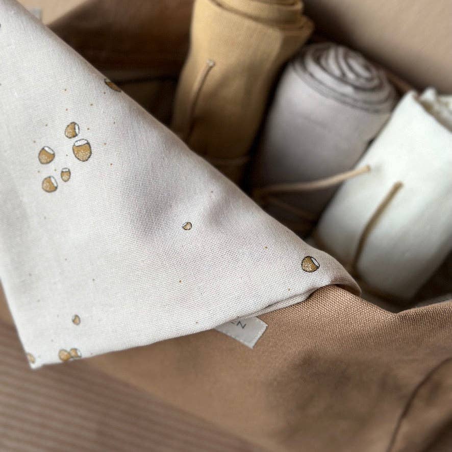 Saga Copenhagen Organic Muslin Cloth - Hazelnuts