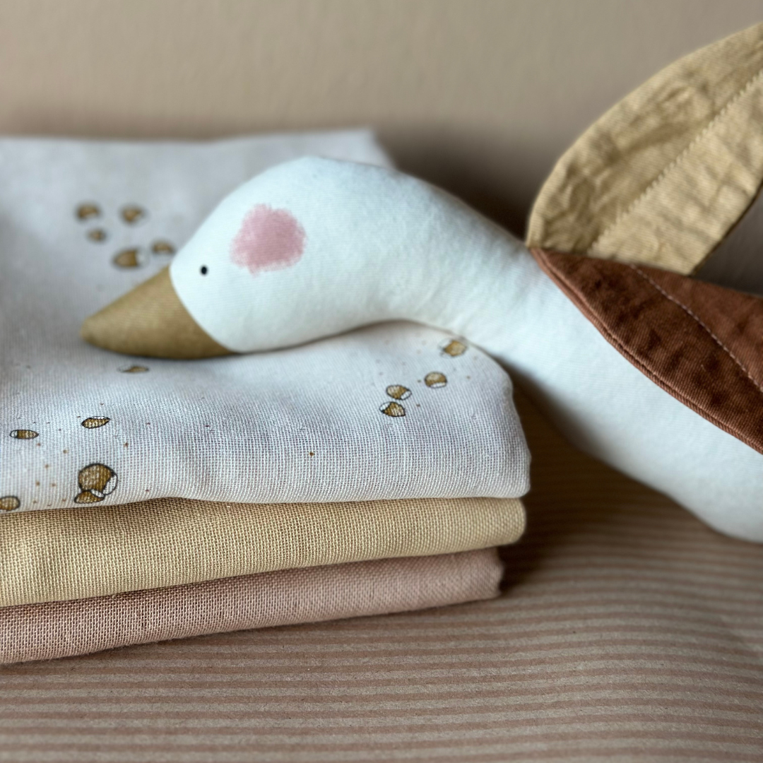 Saga Copenhagen Organic Muslin Cloth - Hazelnuts