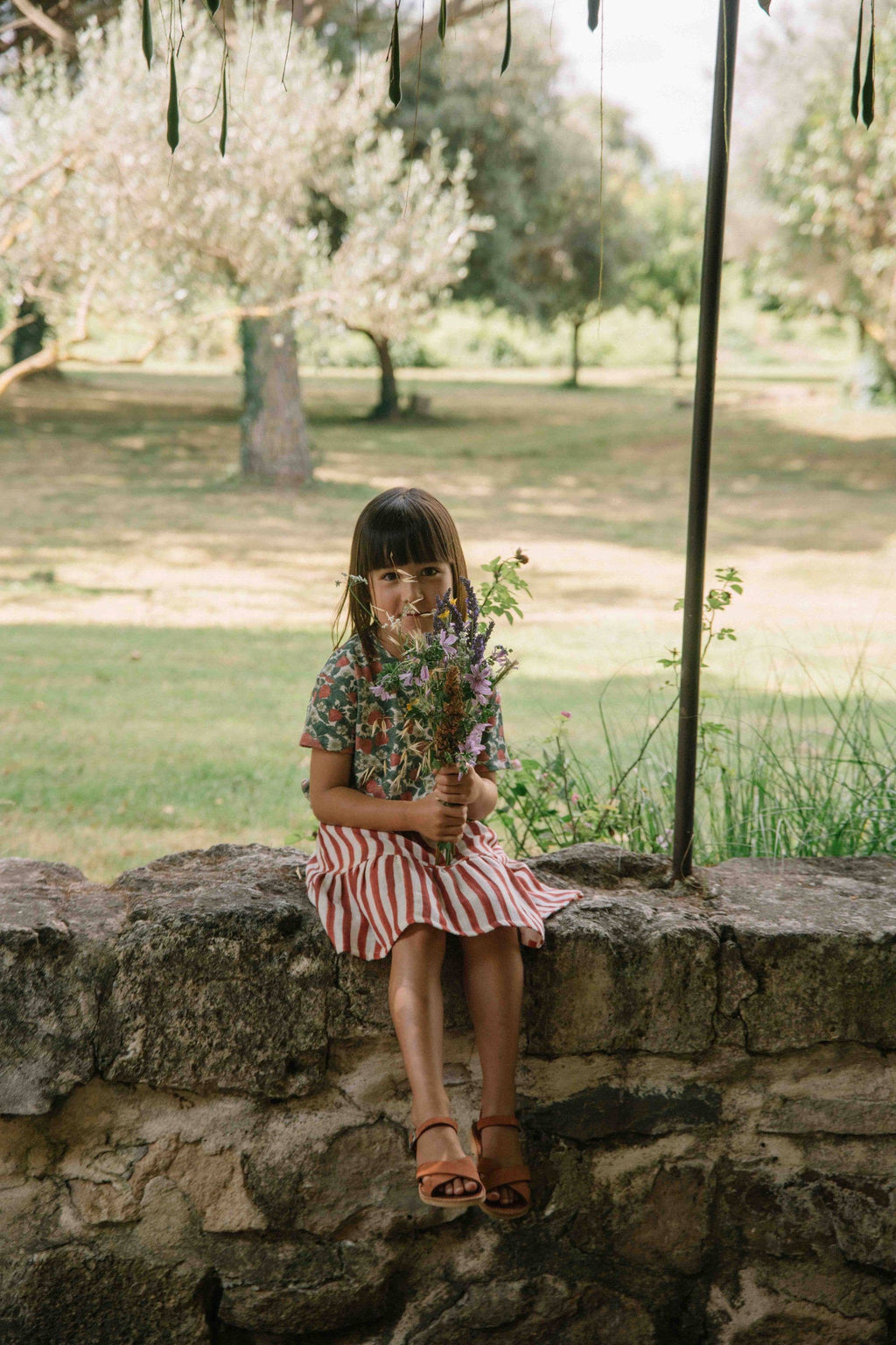 Samba Skirt – Brick Red Stripe