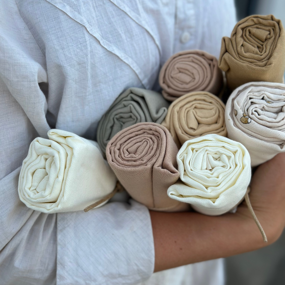 Saga Copenhagen Organic Muslin Cloth - Hazelnuts
