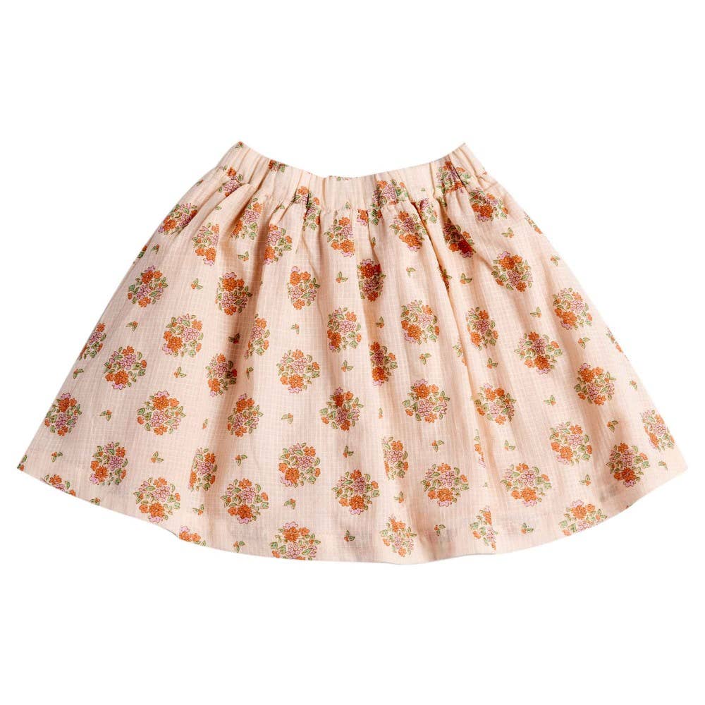 Floral patterned skirt on a white background