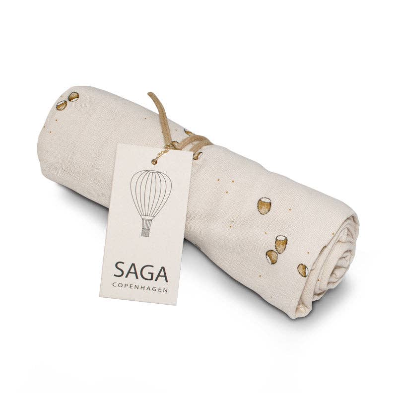 Saga Copenhagen Organic Muslin Cloth - Hazelnuts