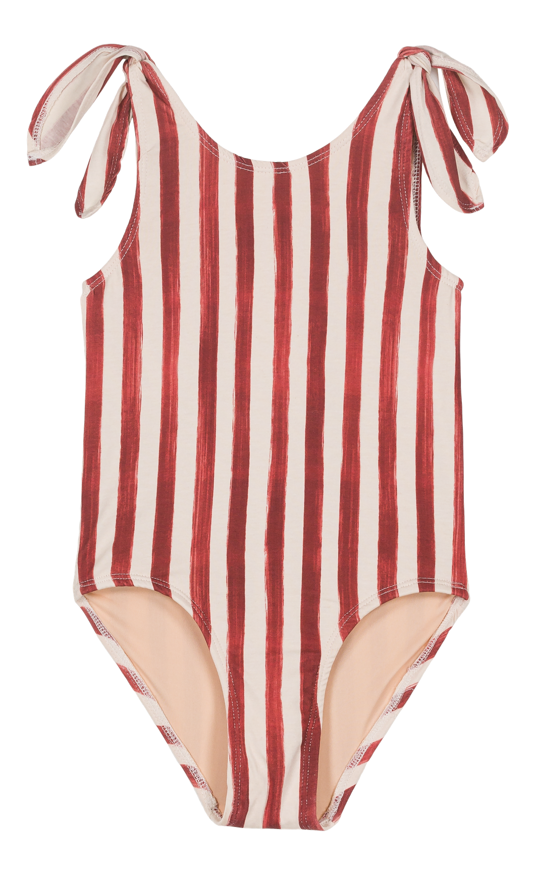 Roberta One-Piece Swimsuit – Brick Red Stripe