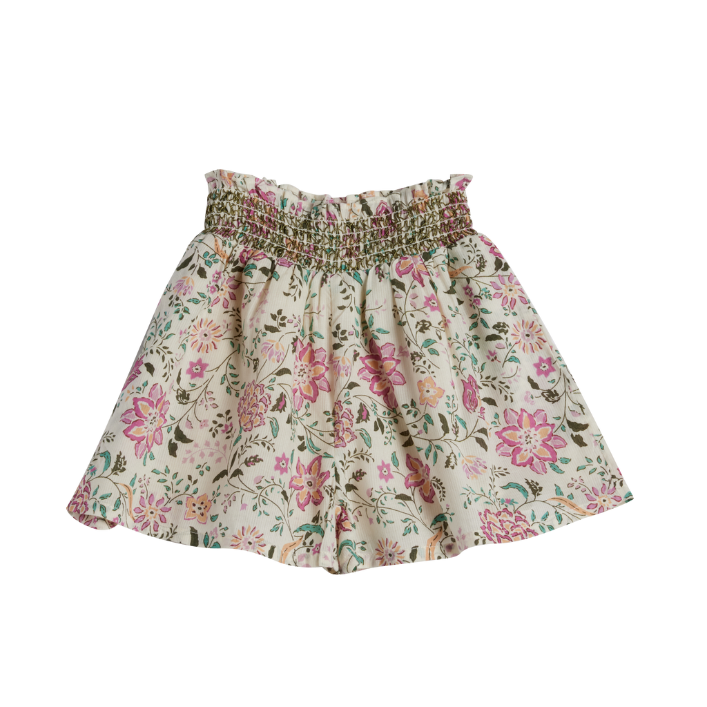 Floral patterned skirt on a white background
