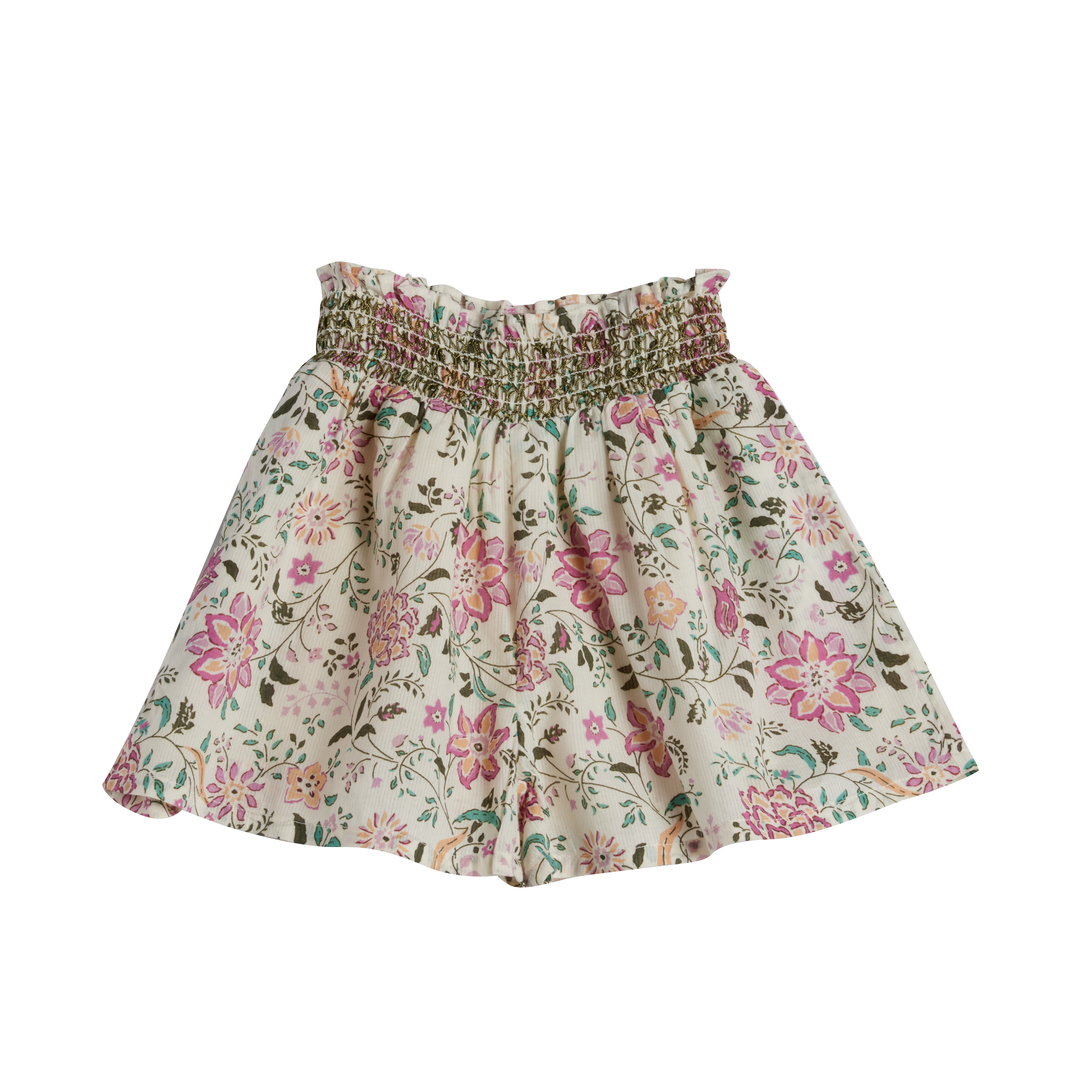 Floral patterned skirt on a white background