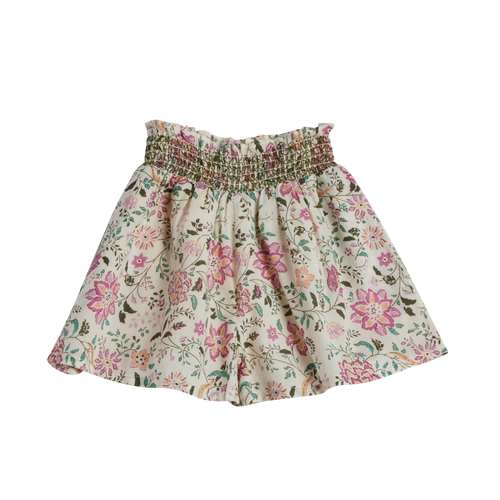 Floral patterned skirt on a white background