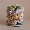 Gingham Macramé Scrunchie – Lavender