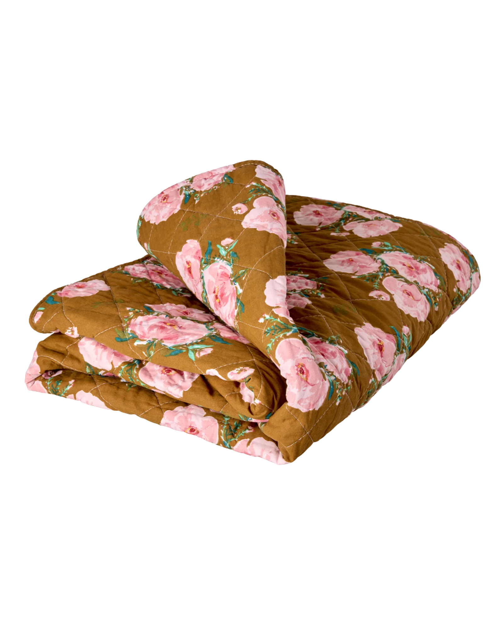 Floral Fiesta Rose Quilted Blanket