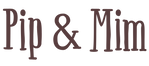 Text 'Pip & Mim' in brown on a white background