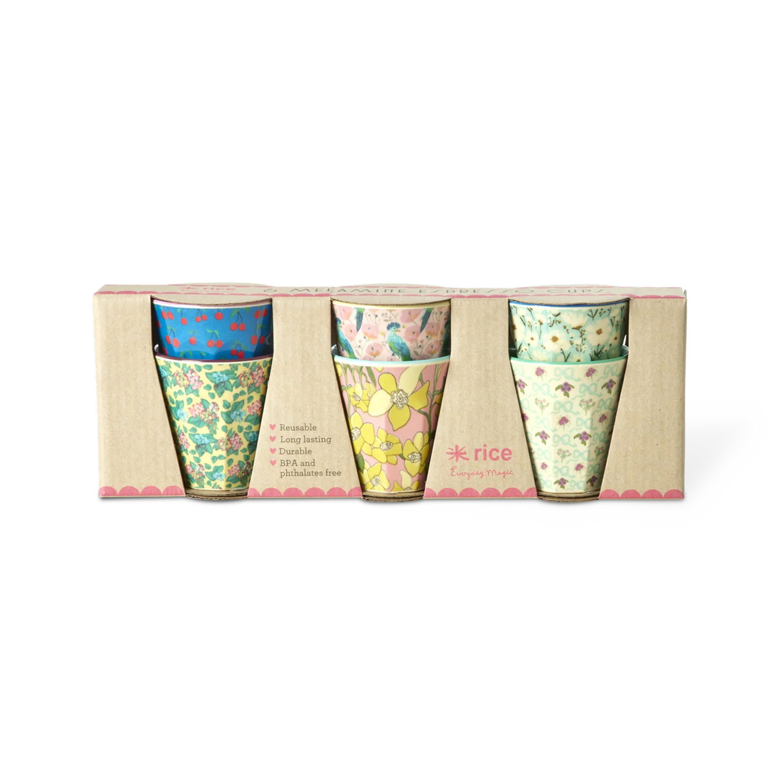 Set of 6 Melamine Mini Cups – Show Your True Colors