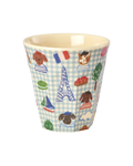 Kids Melamine Cup – Kids in Paris | Soft Blue