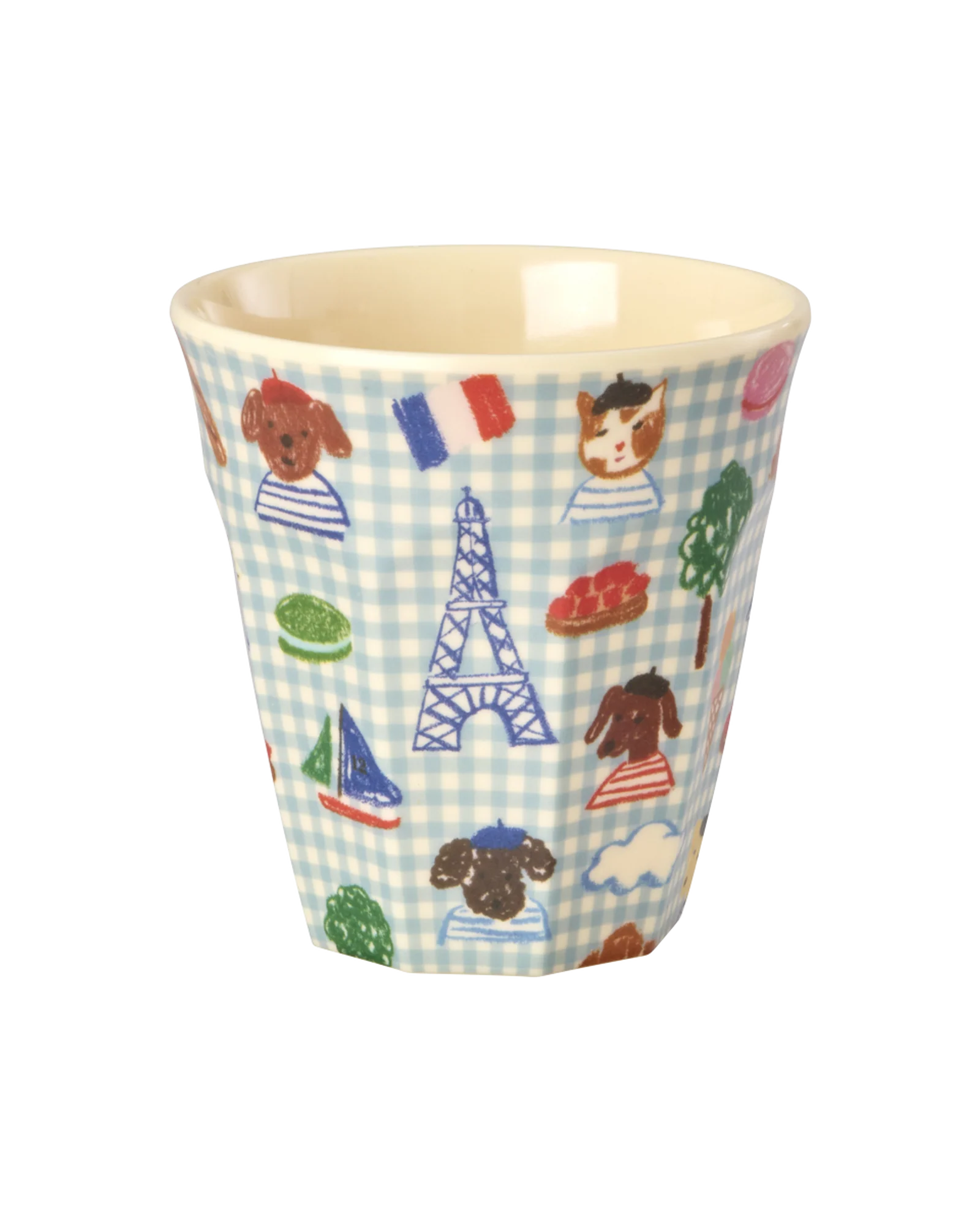 Kids Melamine Cup – Kids in Paris | Soft Blue