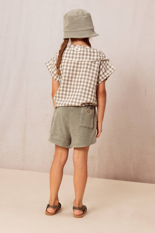 Coco Blouse - Verdigris Gingham