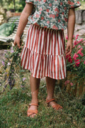 Samba Skirt – Brick Red Stripe