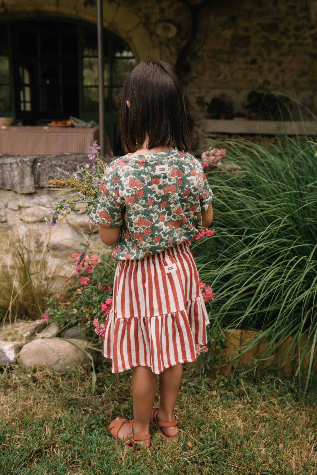 Samba Skirt – Brick Red Stripe