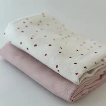 Heart Muslin Swaddle Cloth