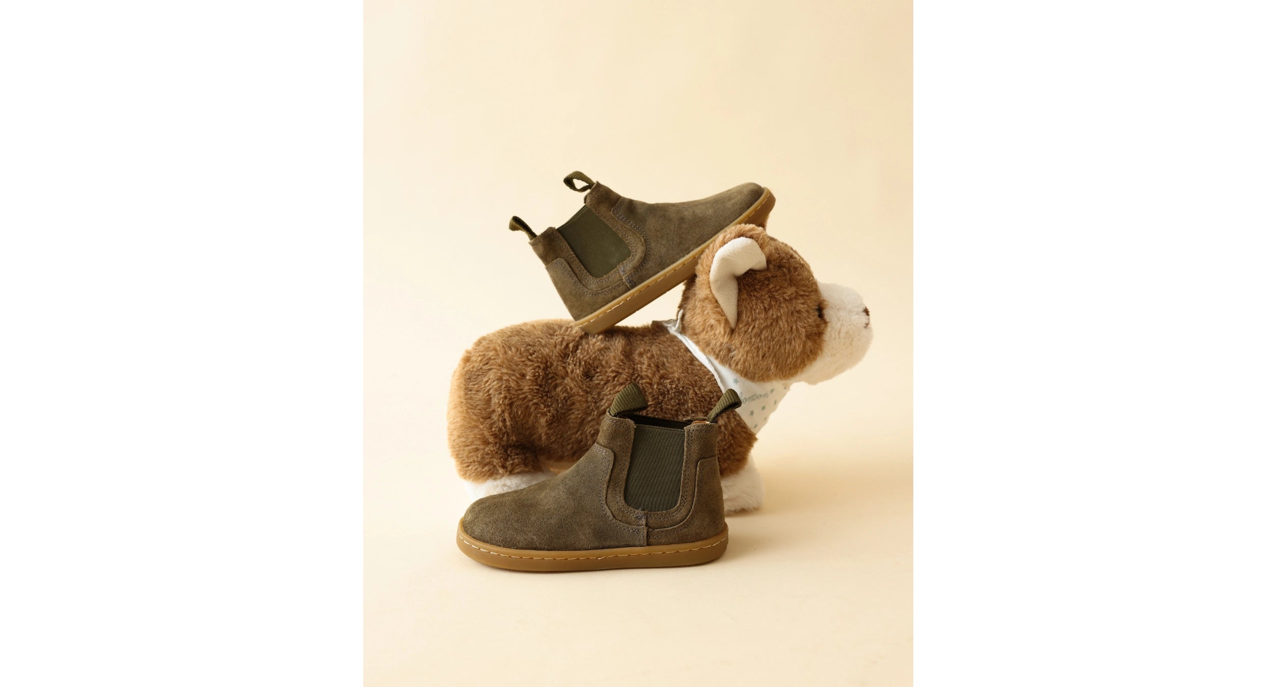 Elvis Khaki Leather Chelsea Boots