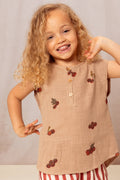 Roman Tomato Blouse - Nougat