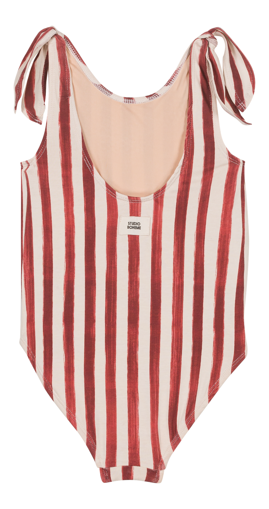 Roberta One-Piece Swimsuit – Brick Red Stripe
