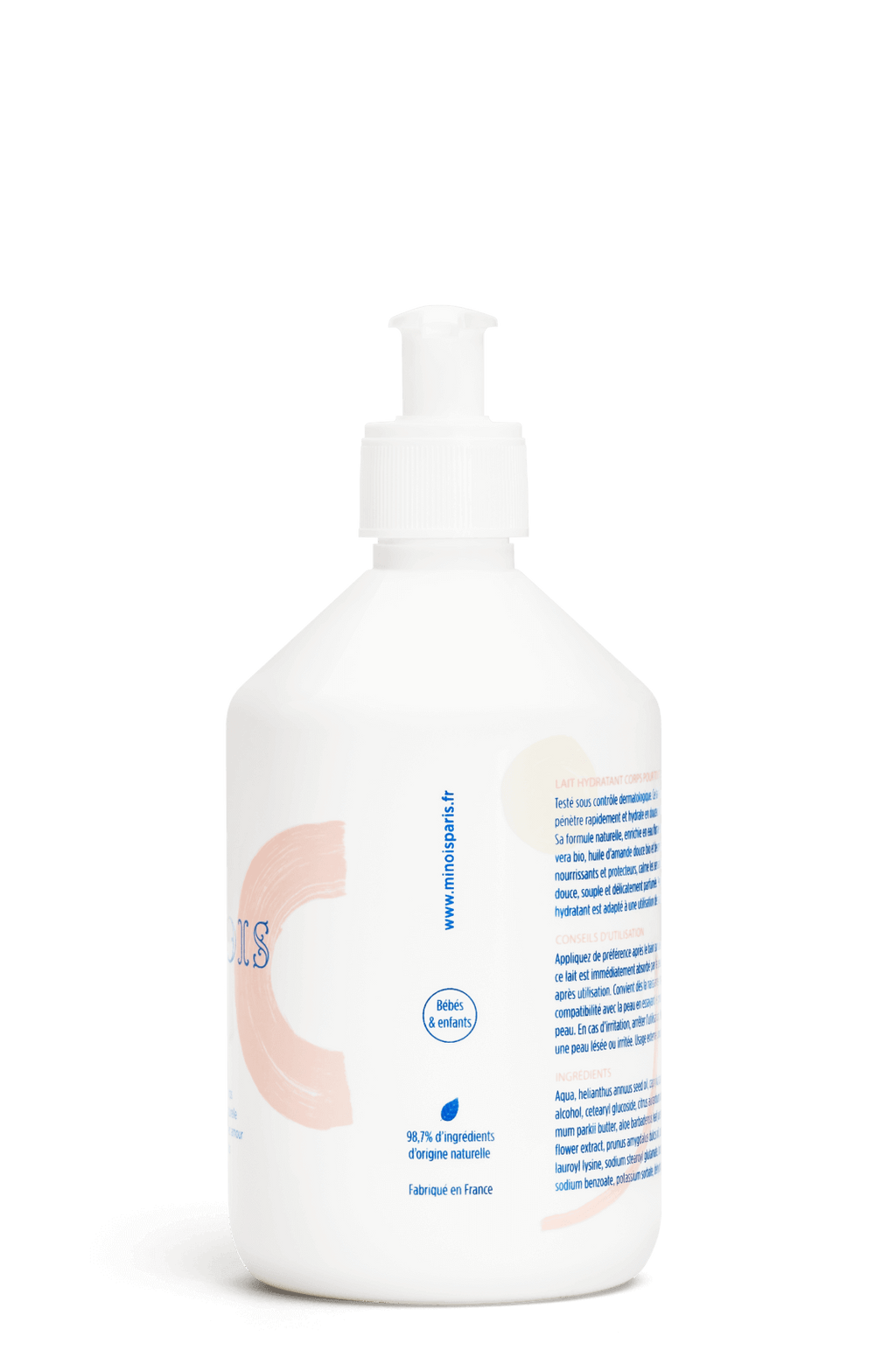 White bottle with a pump dispenser on a transparent background