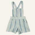 Striped overalls on a white background